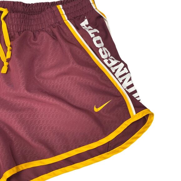 Nike Dri Fit Athletic Shorts Lined Women Large Minnesota Golden Gophers Maroon - Picture 10 of 12